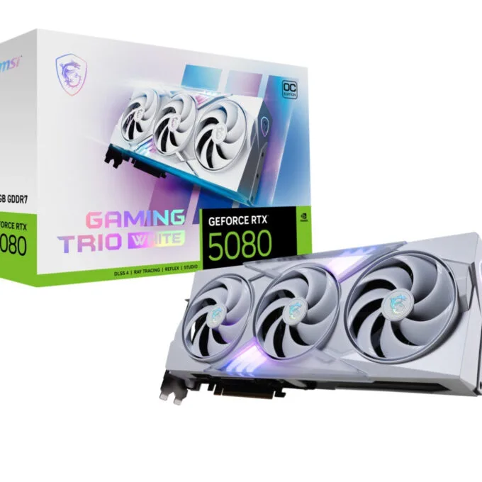 MSI GeForce RTX 5080 GAMING TRIO OC - White, 16GB GDDR7, 2700 MHz Boost — image 1