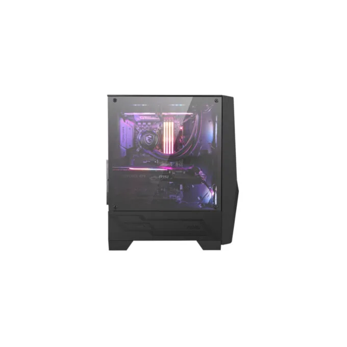 MSI MAG FORGE 100R - Mid-Tower PC Case - Black, Tempered Glass, ARGB Fans, 330mm GPU, 160mm CPU Cooler — image 2