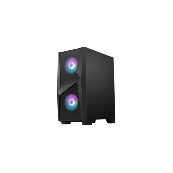 MSI MAG FORGE 100R - Mid-Tower PC Case - Black, Tempered Glass, ARGB Fans, 330mm GPU, 160mm CPU Cooler — image 3
