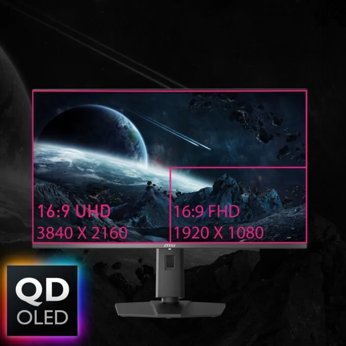 MSI MPG - 321URXDE - QD-OLED, 80 cm (31.5 in), Black, UltraHD 4K, Adaptive-Sync, USB-C, 240 Hz panel — image 2
