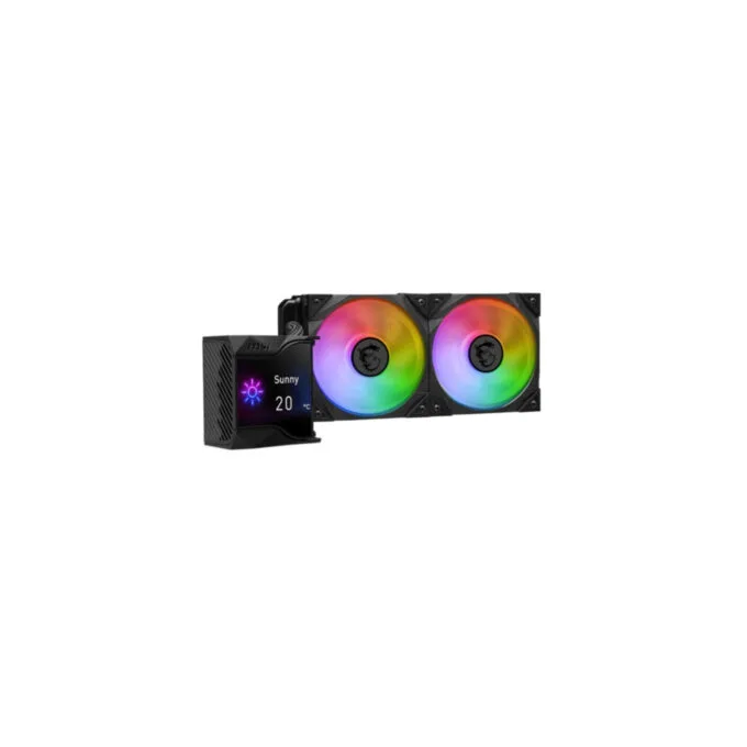 MSI MPG CORELIQUID D240 - 240mm AIO Liquid CPU Cooler - 2x120mm Fans, 2.4" IPS Display — image 2