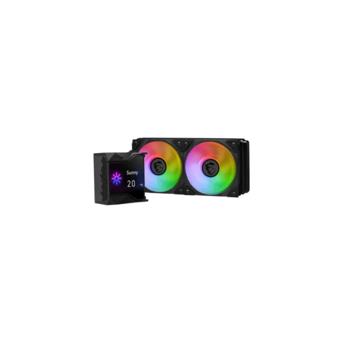 MSI MPG CORELIQUID D240 - 240mm AIO Liquid CPU Cooler - 2x120mm Fans, 2.4" IPS Display — image 3