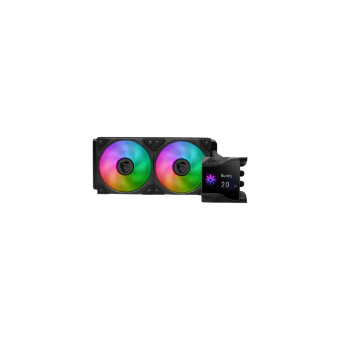 MSI MPG CORELIQUID D240 - 240mm AIO Liquid CPU Cooler - 2x120mm Fans, 2.4" IPS Display — image 1