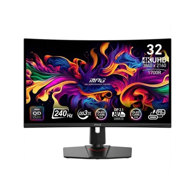 MSI MPG QD-OLED - 321URXDE - 80 cm (31.5 inch). Black. UltraHD 4K. QD-OLED. Adaptive-Sync. USB-C. 240Hz Panel — image 1