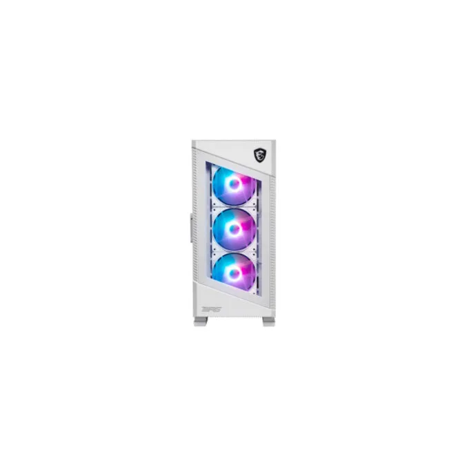 MSI MPG VELOX 100R - Mid Tower PC Case - White, Tempered Glass, ARGB Fans — image 2