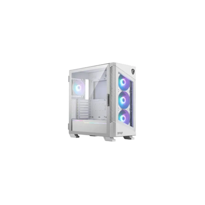MSI MPG VELOX 100R - Mid Tower PC Case - White, Tempered Glass, ARGB Fans — image 1