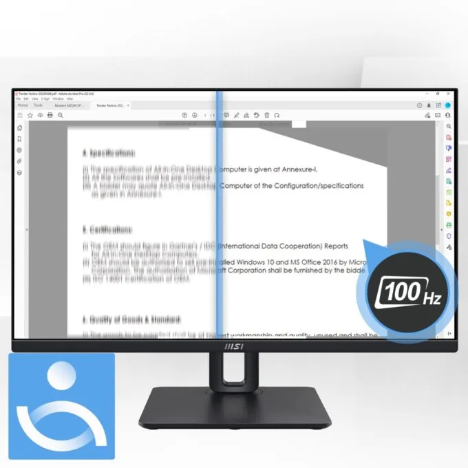 MSI PRO MP245PG - MP245PG - 24" IPS FHD, 100Hz, 4ms, Pivot, HDMI, DP — image 16