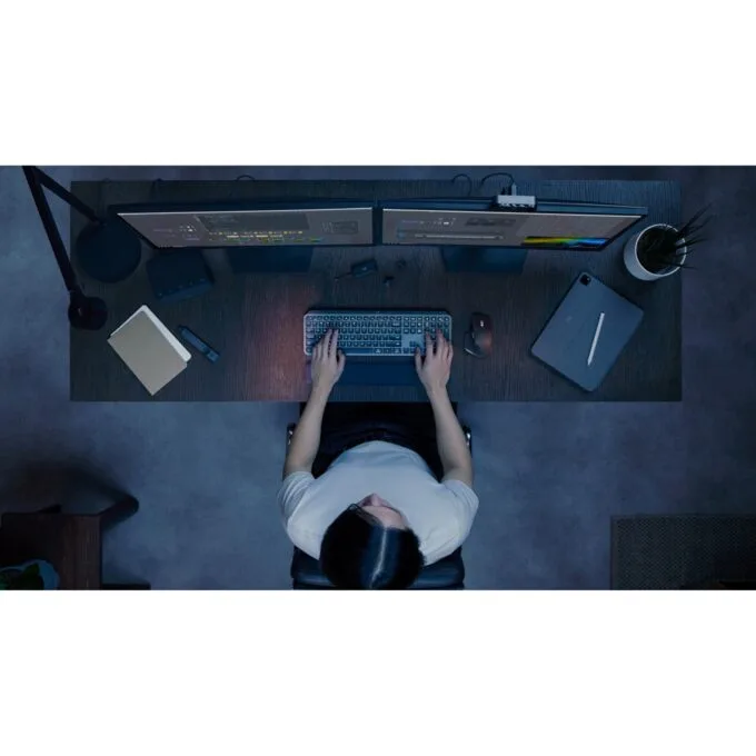 MX Keys S Graphite - Full-Size Wireless Keyboard with Tri-Mode Connectivity — image 4