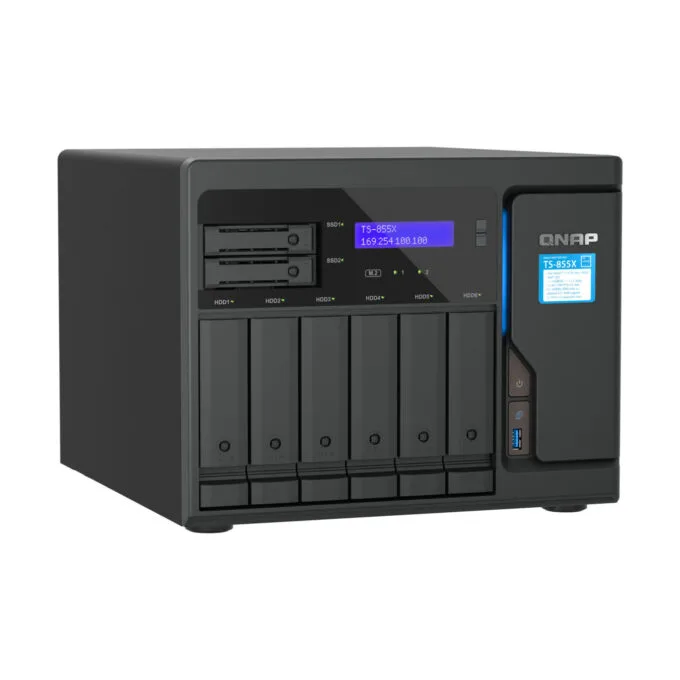 NAS Server QNAP TS-855X-8G - 8-Bay Black, Intel Atom C5125 2.8GHz, 8GB DDR4 ECC, 2x M.2, 10GbE-ready — image 5