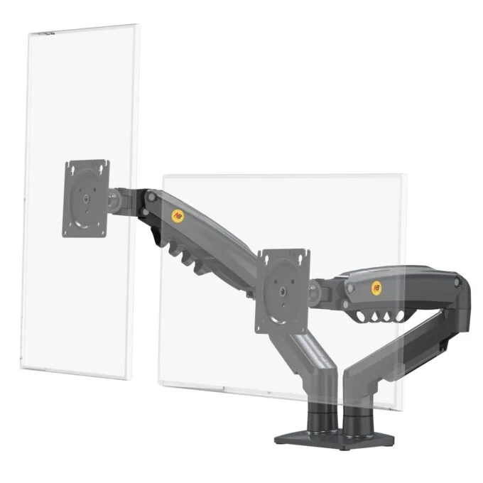 NBMounts F160 Dual Arm Gas Desk Monitor Mount — image 2