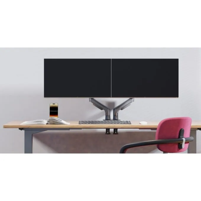 NBMounts F160 Dual Arm Gas Desk Monitor Mount — image 4