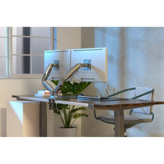 NBMounts F160 Dual Arm Gas Desk Monitor Mount — image 7