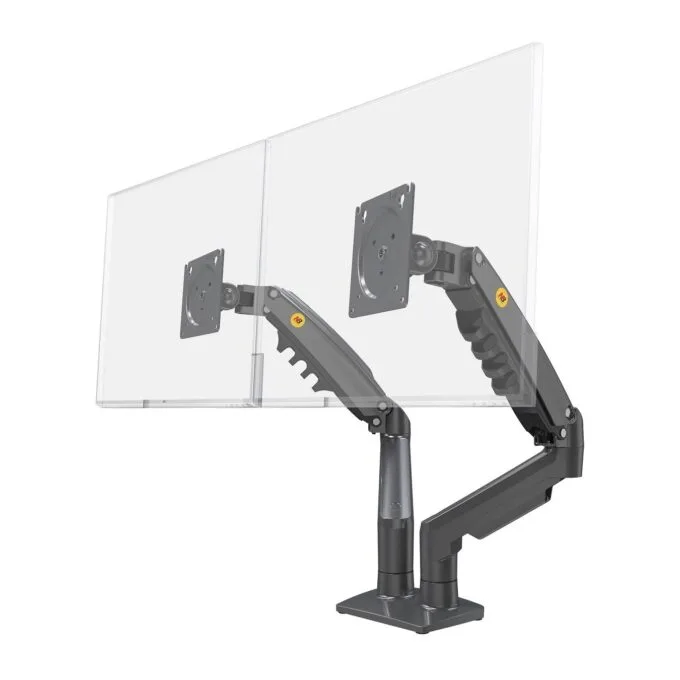 NBMounts F160 Dual Arm Gas Desk Monitor Mount — image 1