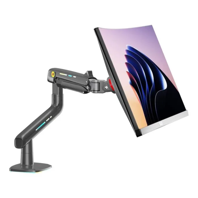 NBMounts F5 Gaming Single Arm RGB Monitor Desk Mount up to 20kg — image 3