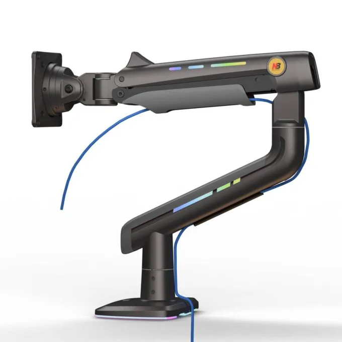 NBMounts F5 Gaming Single Arm RGB Monitor Desk Mount up to 20kg — image 4