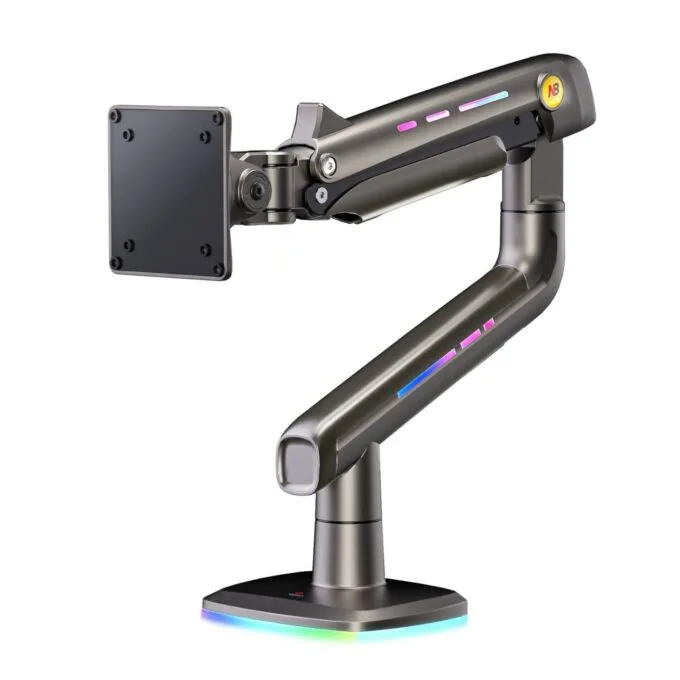 NBMounts F5 Gaming Single Arm RGB Monitor Desk Mount up to 20kg — image 1