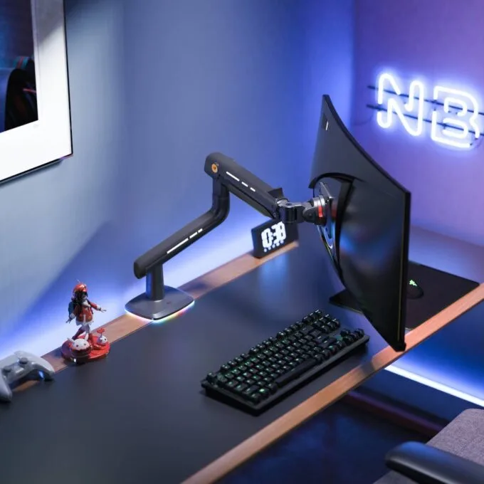 NBMounts F5 Gaming Single Arm RGB Monitor Desk Mount up to 20kg — image 10