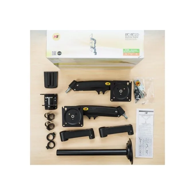 NBMounts NB-H180 Twin Arm Gas Desktop Monitor Mount — image 11