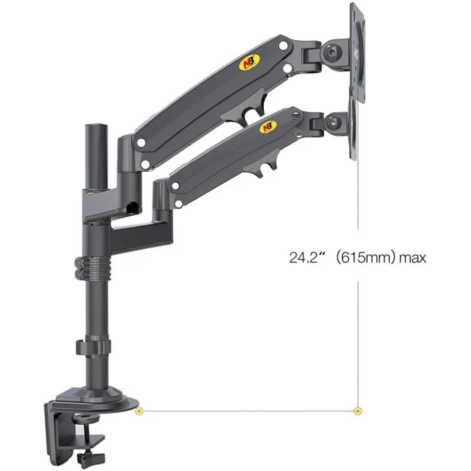 NBMounts NB-H180 Twin Arm Gas Desktop Monitor Mount — image 8