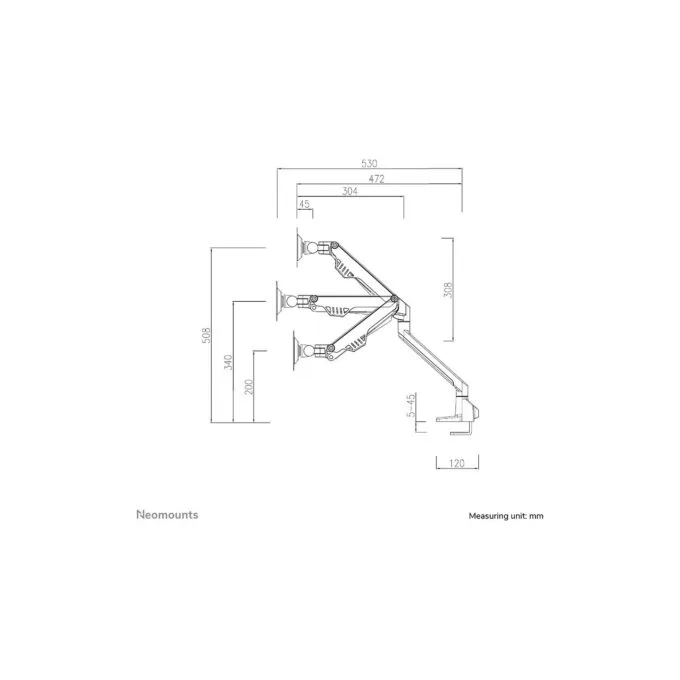 Neomounts FPMA-D750DBLACK2 Tischhalterung für Flachbildschirme bis 32' — image 7