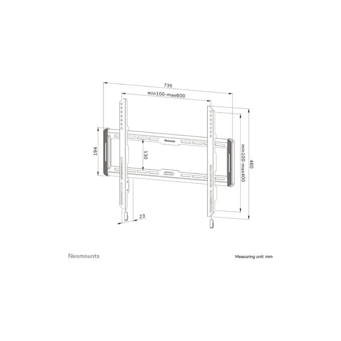 Neomounts WL30-550BL16 feste Wandhalterung für 40-75' Bildschirme - Schwarz — image 8