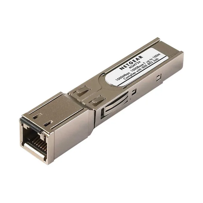 NETGEAR 1000BASE-T SFP RJ45 Copper Transceiver - AGM734 - Gigabit Copper SFP Module — image 1