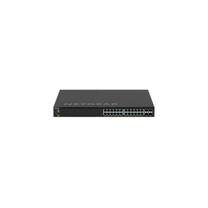 NETGEAR 28-Port PoE+ Managed Switch - GSM4328-100AJS - 24x PoE+ 30W, 4x SFP+, L3, 1U Rack, Black — image 1