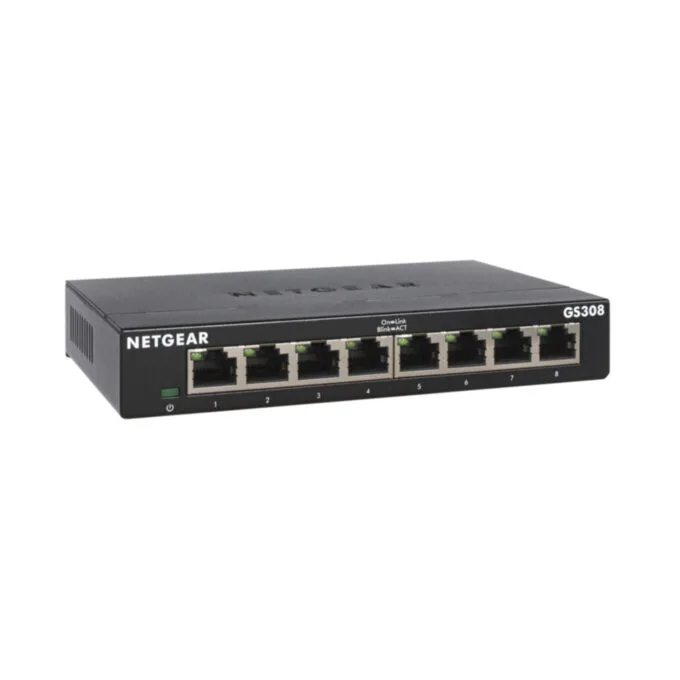 NETGEAR 8-Port Gigabit Unmanaged Switch - GS308-300PES - Desktop, 8x Gigabit RJ45, Fanless, Plug-and-Play — image 2