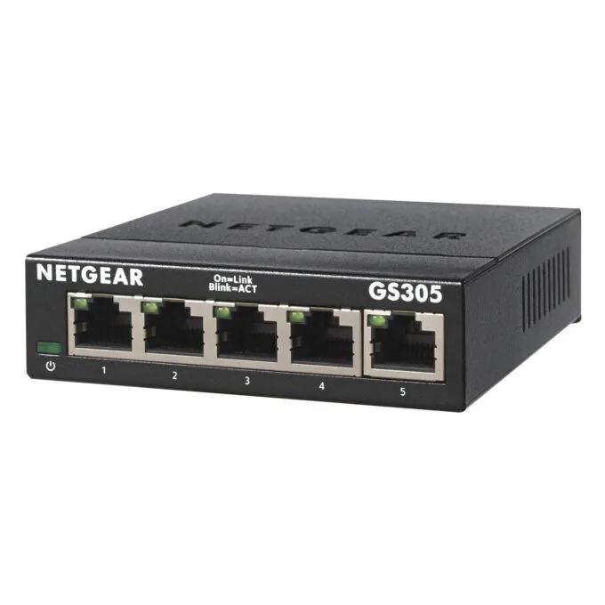 NETGEAR GS305 - 5-Port Gigabit Unmanaged Switch - Black Metal, Wall-Mountable — image 2