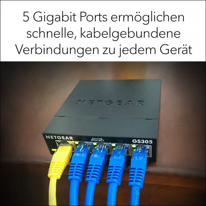 NETGEAR GS305 - 5-Port Gigabit Unmanaged Switch - Black Metal, Wall-Mountable — image 9