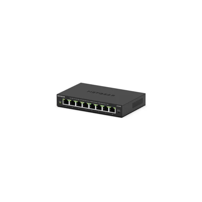NETGEAR GS308E-400EUS - 8-Port Gigabit Managed L2/L3 Switch, Black, DC 12V — image 1