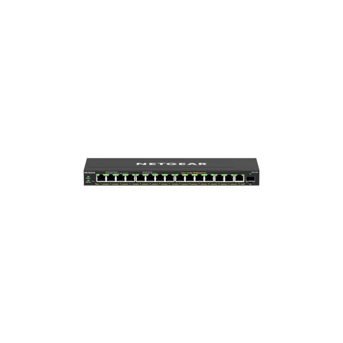 NETGEAR GS316EP-100PES - 16-Port PoE+ Gigabit Switch, 180W Budget, 15x RJ45 + 1 SFP, Black, Managed — image 2