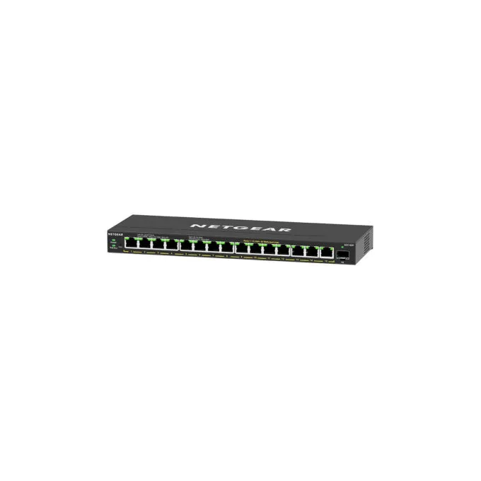 NETGEAR GS316EP-100PES - 16-Port PoE+ Gigabit Switch, 180W Budget, 15x RJ45 + 1 SFP, Black, Managed — image 3