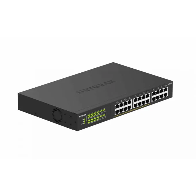 NETGEAR GS324P-100EUS - 24-Port Gigabit Unmanaged PoE+ Switch, Black, 1U Rackmount — image 7
