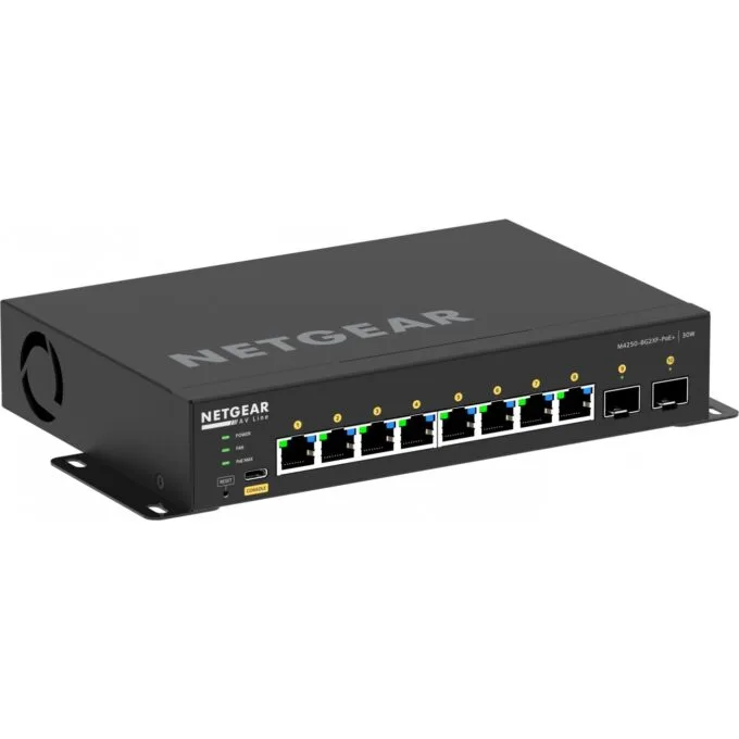 NETGEAR M4250-8G2XF-POE+ - 8x Gigabit PoE+ & 2x SFP+ (220W), 2GB RAM, ARM Cortex-A9 1.25GHz, Black — image 2