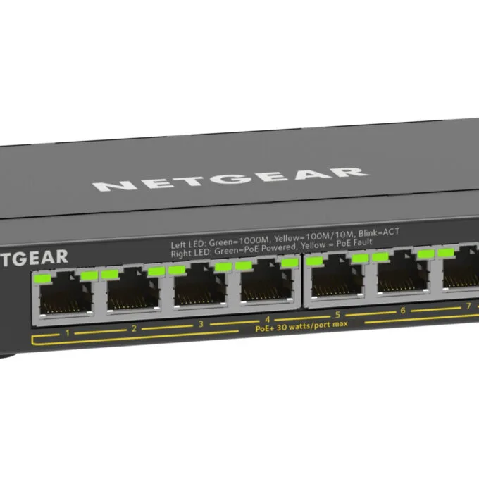 NETGEAR Plus Switch - GS308EP-100PES - 8-Port Gigabit PoE+ Managed L2/L3, Black — image 3