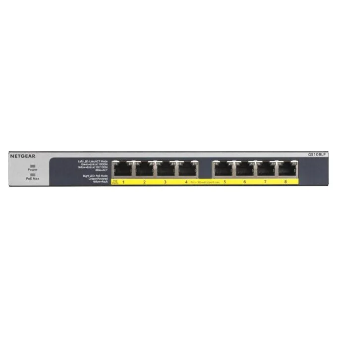 NETGEAR Switch 8x GE GS108LP-100EUS - 8-Port Gigabit PoE Unmanaged — image 5