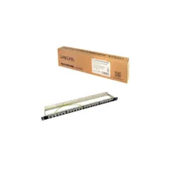 NK4040 19' PATCH PANEL for 24 KEYSTONE JACKS, 0.5U, UNLOADED, BLACK LOGILINK