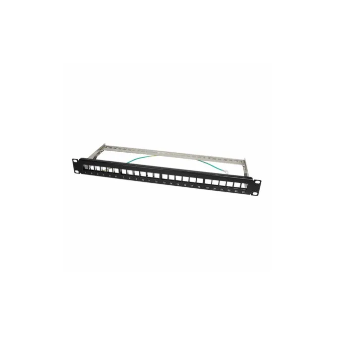NK4042 19'UNLOADED PATCH PANEL FOR 24 KEYSTONE JACKS 1U LOGILINK — image 1