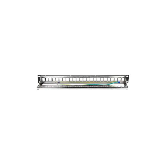 NK4058 19' PATCH PANEL for 24 KEYSTONE JACKS with REAR CABLE MANAGER LOGILINK — image 3