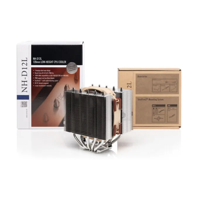 Noctua NH-D12L chromax.black - Low-Height Dual-Tower 120mm CPU Cooler — image 5
