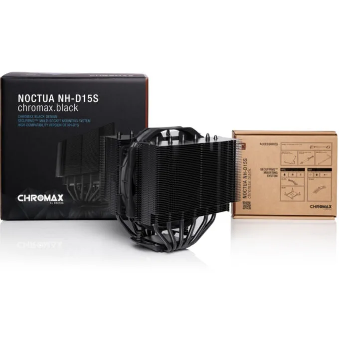 Noctua NH-D15S chromax.black Dual-Tower CPU Cooler - 140mm PWM Fan — image 4