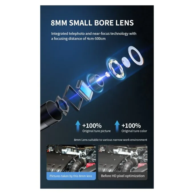 Noyafa Endoscope Camera - NF-615 - 3.5-inch IPS Screen, 1080P Resolution, IP67 Waterproof Lens & 5m Flexible Cable — image 13