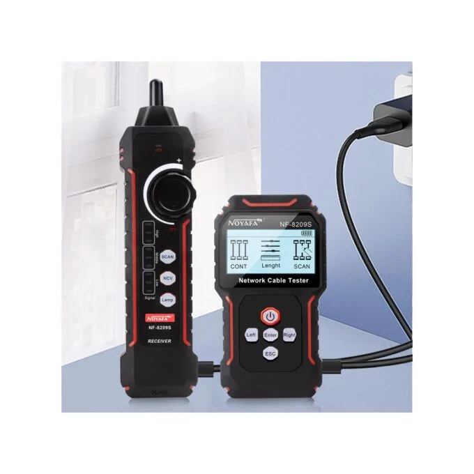 Noyafa Network Tester & Tracker - NF-8209S - with PoE, Cable Length, Port Flashing, NCV & Rechargeable Battery — image 3
