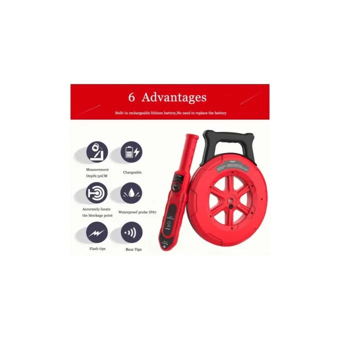 Noyafa Wall Pipe Blockage Detector - NF-5130 - IP67 Waterproof, Rechargeable, with 30m Detection Range — image 13