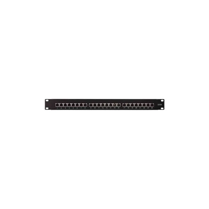 NP0061 CAT6 PATCH PANEL SHIELDED 24-Port 19'MOUNTING BLACK LOGILINK — image 1
