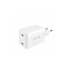PA0231 USB WALL CHARGER (SOCKET ADAPTER) 48W, 2xUSB-C, POWER LOGILINK