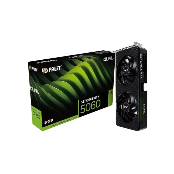 Palit GeForce RTX 5060 Dual - Black, 8GB GDDR7, Boost 2497 MHz, PCIe 5.0 — image 1