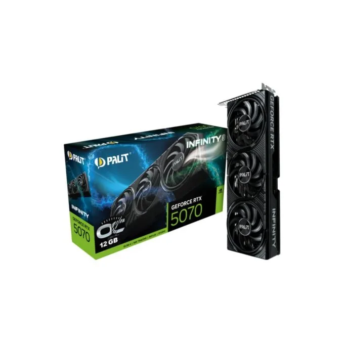 Palit GeForce RTX 5070 Infinity 3 OC - 12GB GDDR7 2542 MHz Boost Compact SFF - NE75070S19K9-GB2050S — image 1