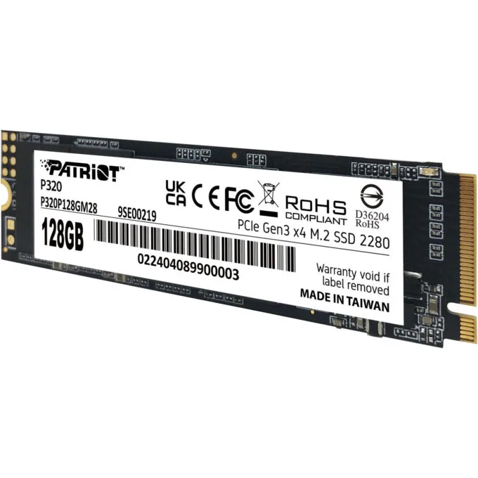 Patriot 128GB M.2 NVMe PCIe 3.0 - P320 - 2280 (22x80mm), NVMe 1.3, PCIe 3.0 x4 — image 4